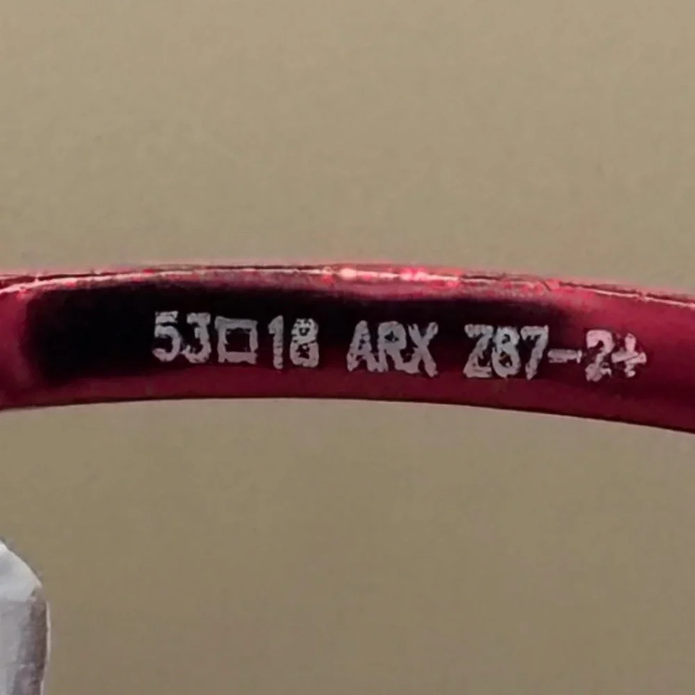 Armourx 7014 BRG Red Stainless Steel Safety Eyeglass Frames Z87-2+ 53-18-135